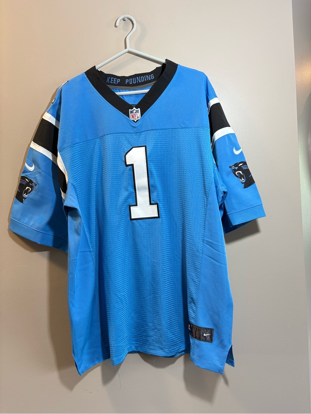 NFL Carolina Panthers #1 Blue Game Jersey